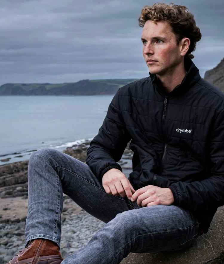 Men’s DryRobe Jacket - Black | Dryrobe | Jacket - Northshore Newquay - Surf/Skate