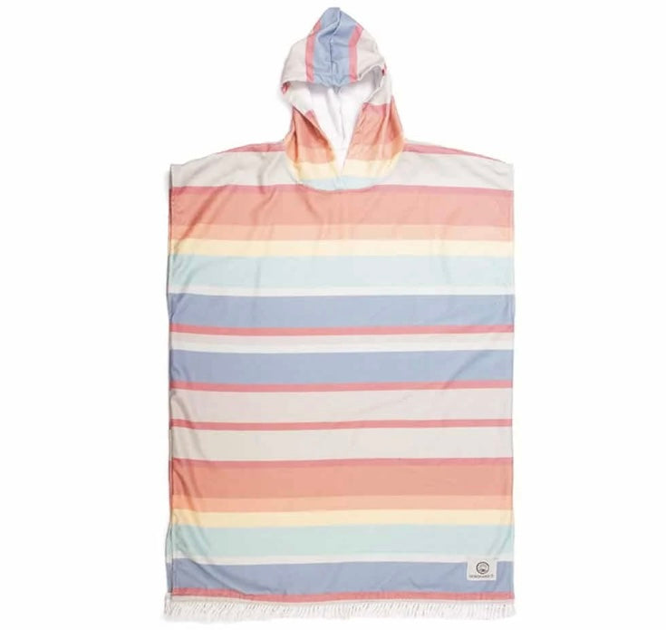 Ocean & Earth Kids Changing Robe | Age 6-8 Pink Stripe | Ocean & Earth | Changing Robe - Northshore Newquay - Surf/Skate Shop