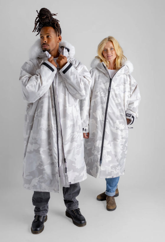 Dryrobe Alpine White Camo Advance Changing Robe | Dryrobe | Dryrobe - Northshore Newquay - Surf/Skate Shop