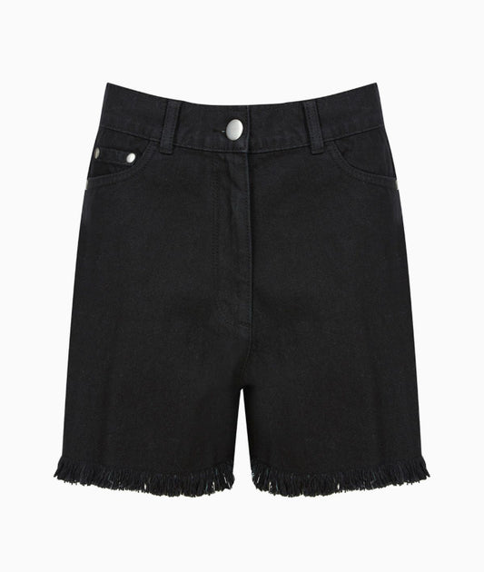 Women's Weekend Vibes Denim Shorts-Black | SRG Apparel |