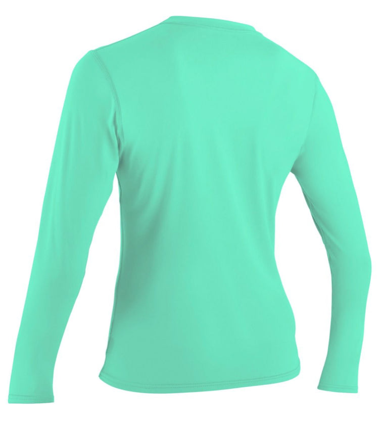 O’Neill WOMEN'S BASIC 50+ L/S SUN SHIRT - light aqua | O’neill | Rash Vest - Northshore Newquay - Surf/Skate Shop