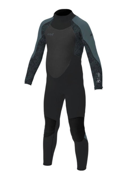 O'NEILL GIRLS EPIC 4/3MM BACK ZIP WETSUIT - TEMPERED STEEL / SHADED ISLAND SKY / SHADE | O’neill | Winter Wetsuit - Northshore Newquay - Surf/Skate Shop