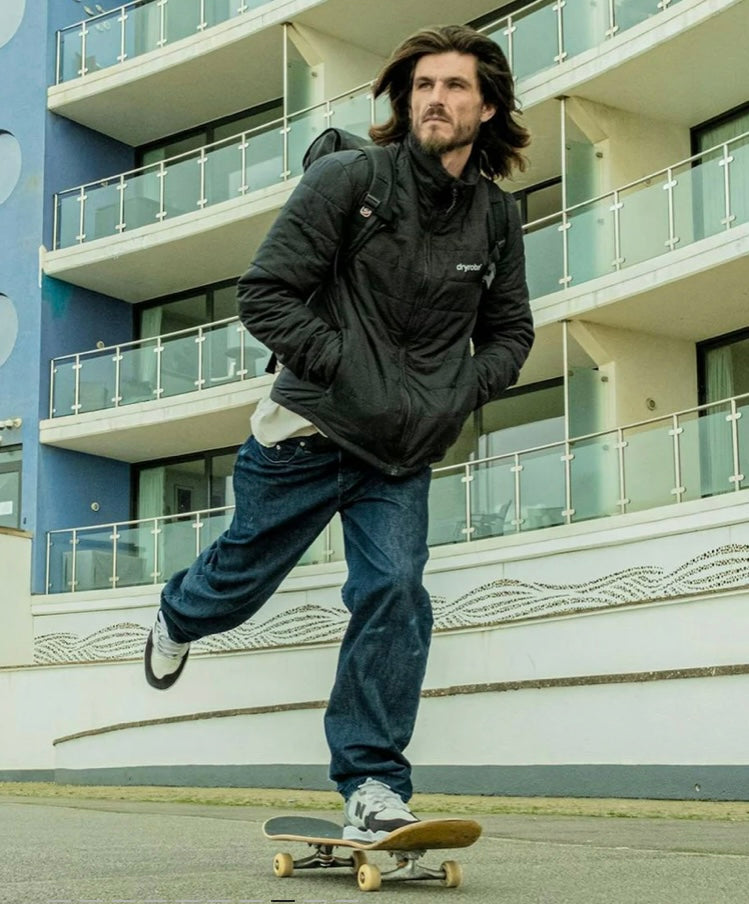 Men’s DryRobe Jacket - Black | Dryrobe | Jacket - Northshore Newquay - Surf/Skate