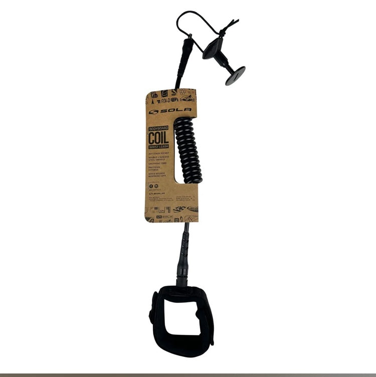 SOLA BODYBOARD COIL WRIST LEASH | Sola | Bodyboard Leash - Northshore Newquay - Surf/Skate Shop