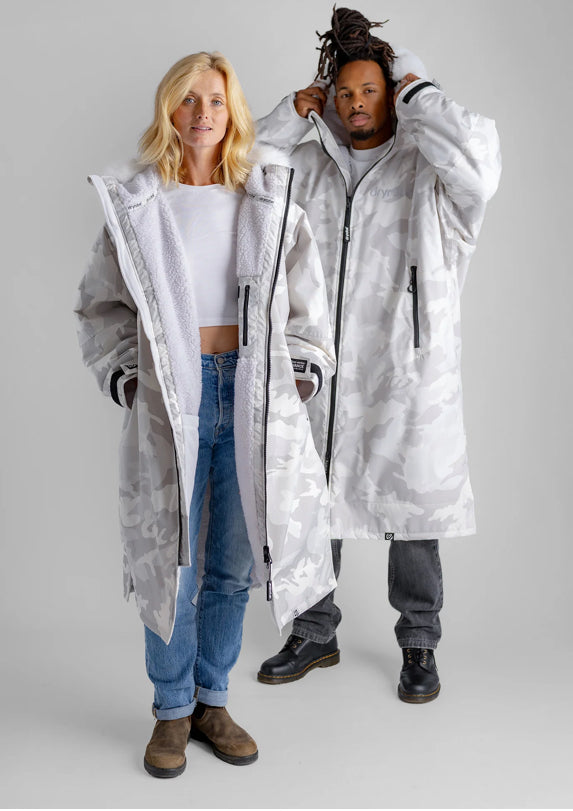 Dryrobe Alpine White Camo Advance Changing Robe | Dryrobe | Dryrobe - Northshore Newquay - Surf/Skate Shop