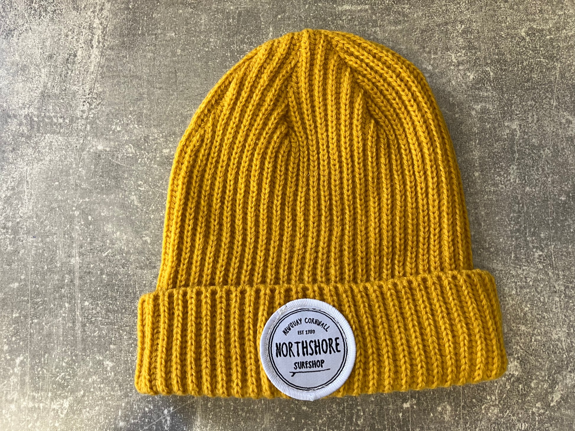 Classic Logo Fisherman Beanie Mustard | Northshore Surf Shop | Beanie - Northshore Newquay - Surf/Skate Shop