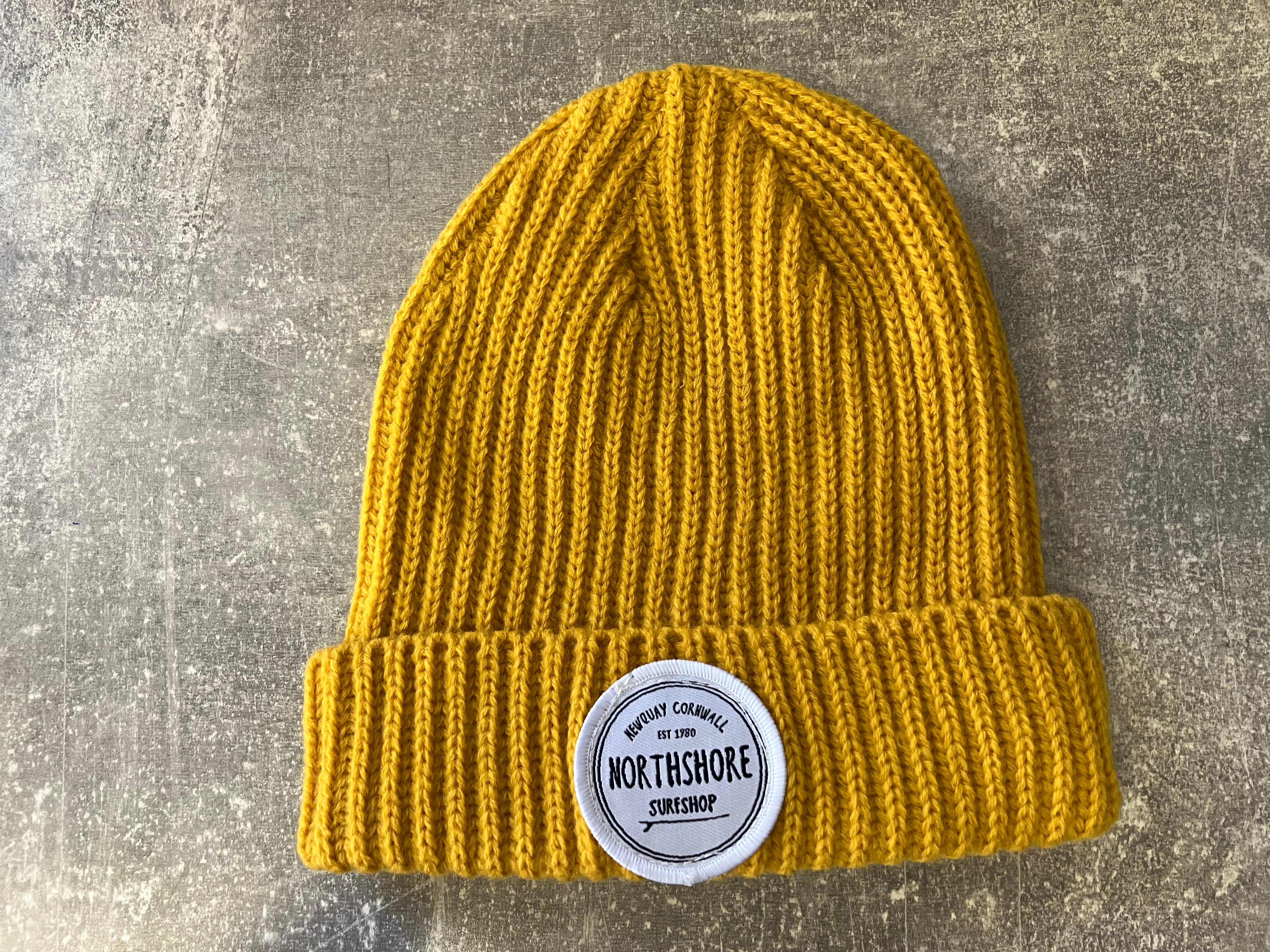 Classic Logo Fisherman Beanie Mustard | Northshore Surf Shop | Beanie - Northshore Newquay - Surf/Skate Shop