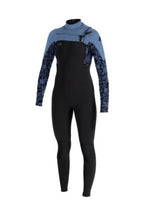 O'NEILL WOMENS EPIC 4/3MM CHEST ZIP WETSUIT - BLACK / STORMY PALM / FADED DENIM | O’neill | - Northshore Newquay - Surf/Skate