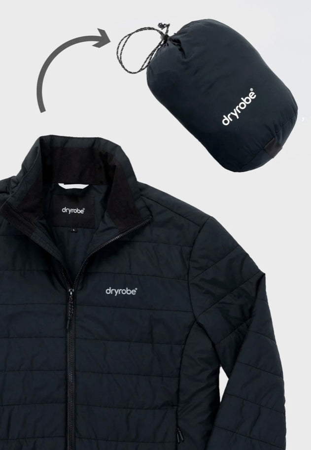 Men’s DryRobe Jacket - Black | Dryrobe | Jacket - Northshore Newquay - Surf/Skate