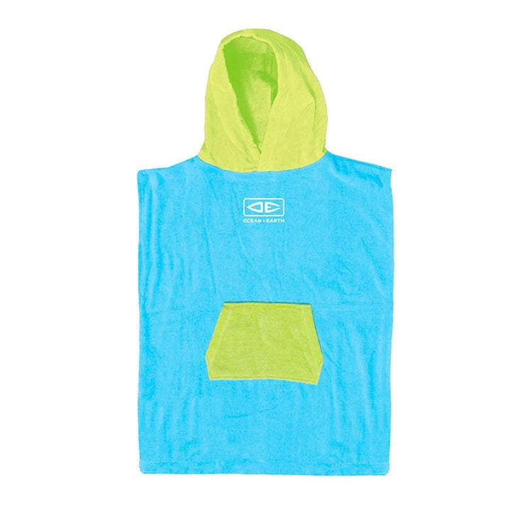 Ocean & Earth Kids Changing Robe | Age 6-8 Bright Blue Green | Ocean & Earth | Changing Robe - Northshore Newquay - Surf/Skate Shop