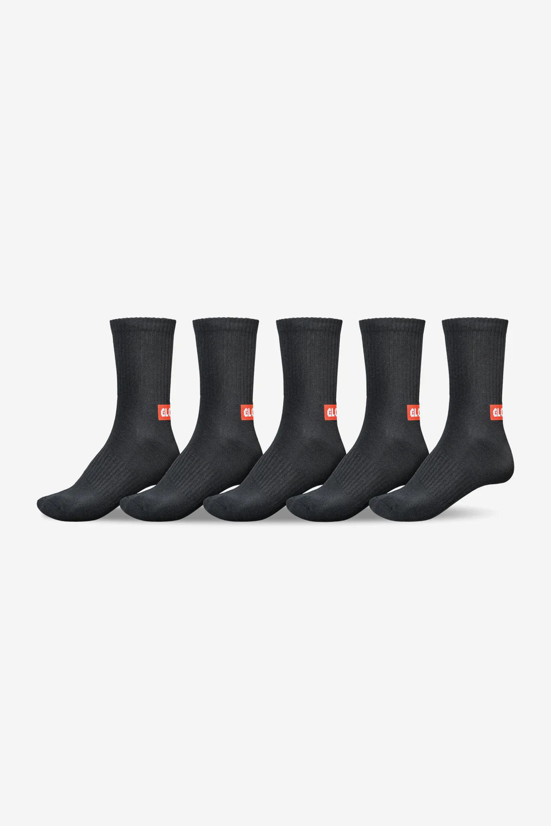 Globe Minibar Crew Sock-5 Pack-Black | Globe | Sports socks - Northshore Newquay - Surf/Skate Shop