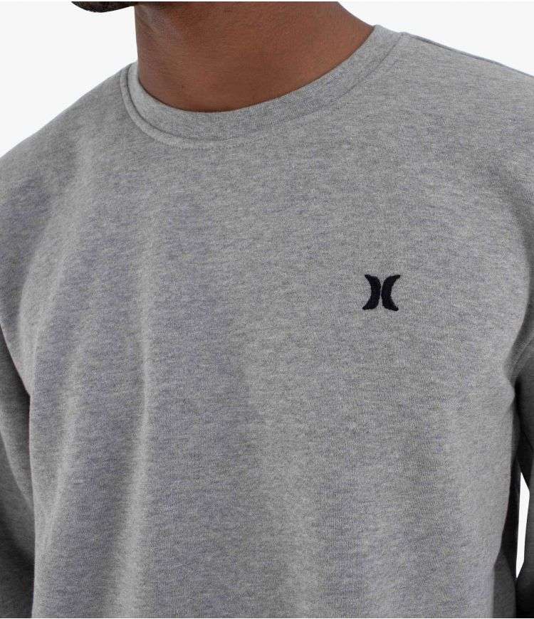 Hurley Icon Crew Sweatshirt-Dark Heather Grey | Hurley | Sweatshirt