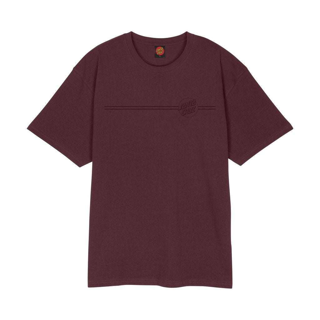 Santa Cruz Tonal Opus Dot Stripe T-Shirt-Dark Plum