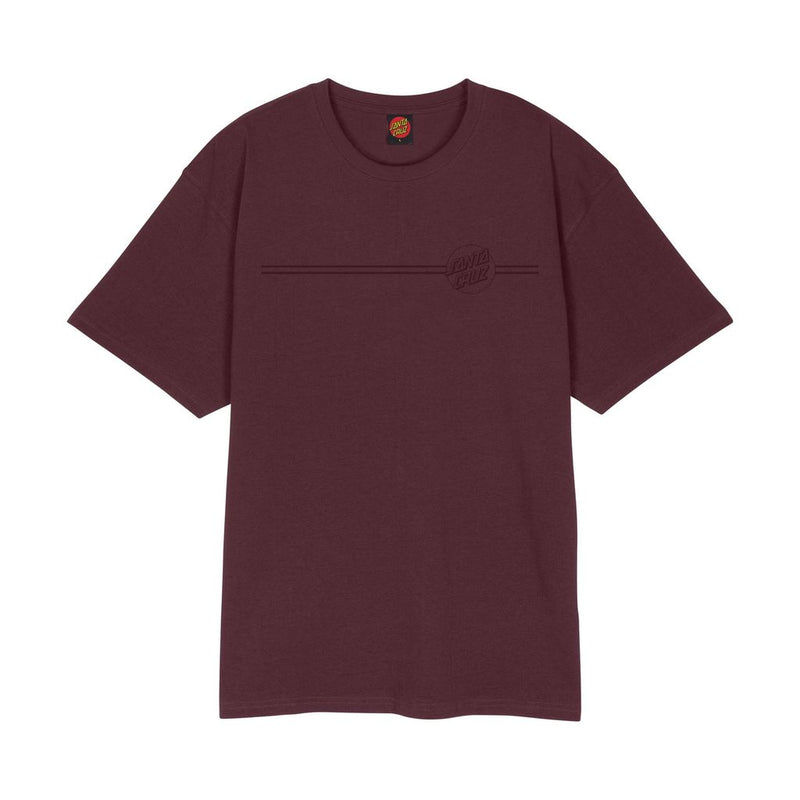 Santa Cruz Tonal Opus Dot Stripe T-Shirt-Dark Plum | Santa Cruz | - Northshore Newquay - Surf/Skate Shop