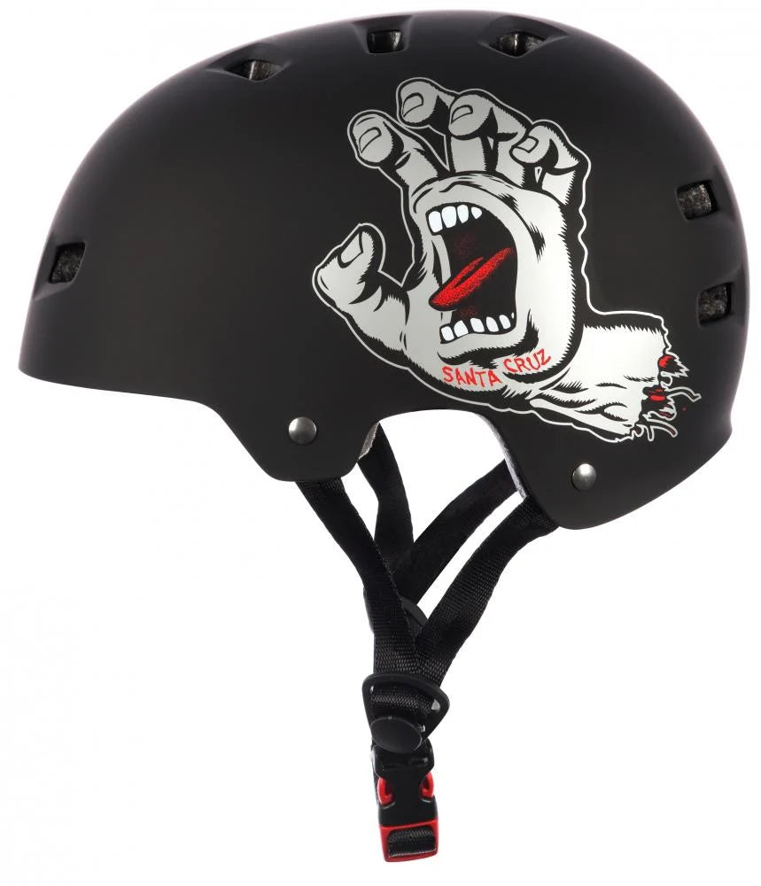 BULLET SANTA CRUZ SCREAMING HAND HELMET - Adult Black (S M - 54 57cm) | Santa Cruz | helmet - Northshore Newquay - Surf/Skate Shop