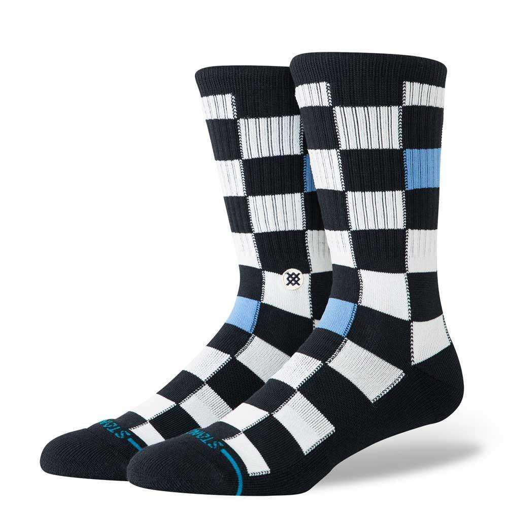 STANCE check chef Crew - black | Stance | socks - Northshore Newquay - Surf/Skate Shop