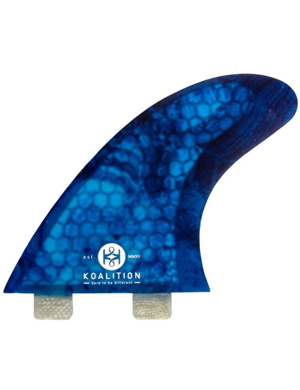 Koalition FCS 1 Thruster set medium Malachite blue | Koalition | - Northshore Newquay - Surf/Skate Shop