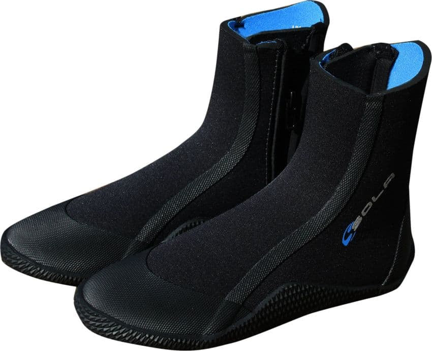 Sola 5mm Kids Zip Titanium Wetsuit Boots UK Kids 12 | Sola | Wetsuit boots - Northshore Newquay - Surf/Skate Shop