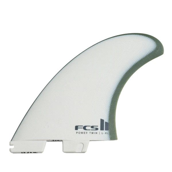 FCS II POWER TWIN + 1 PG - Natural/Alpine | FCS | Surfboard Fins. - Northshore Newquay - Surf/Skate Shop