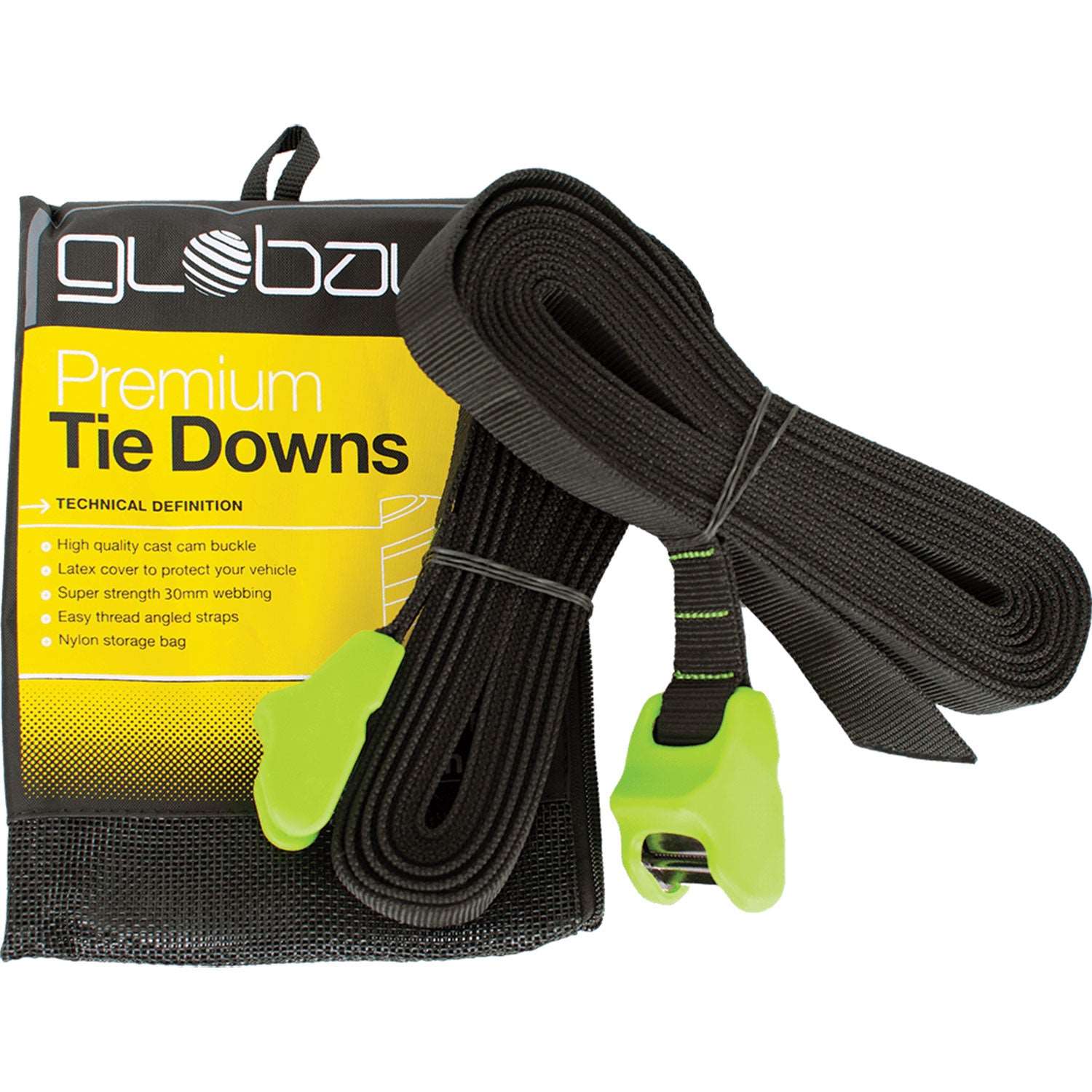 Global Surf Premium Roof Rack Tie Downs | Global | Roof Rack Straps
