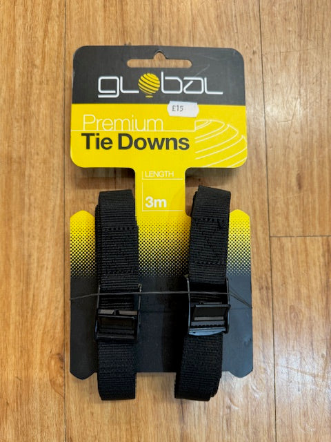 Global Surf Premium Roof Rack Tie Downs 3 Metres | Global | Roof Rack Straps - Northshore Newquay - Surf/Skate Shop