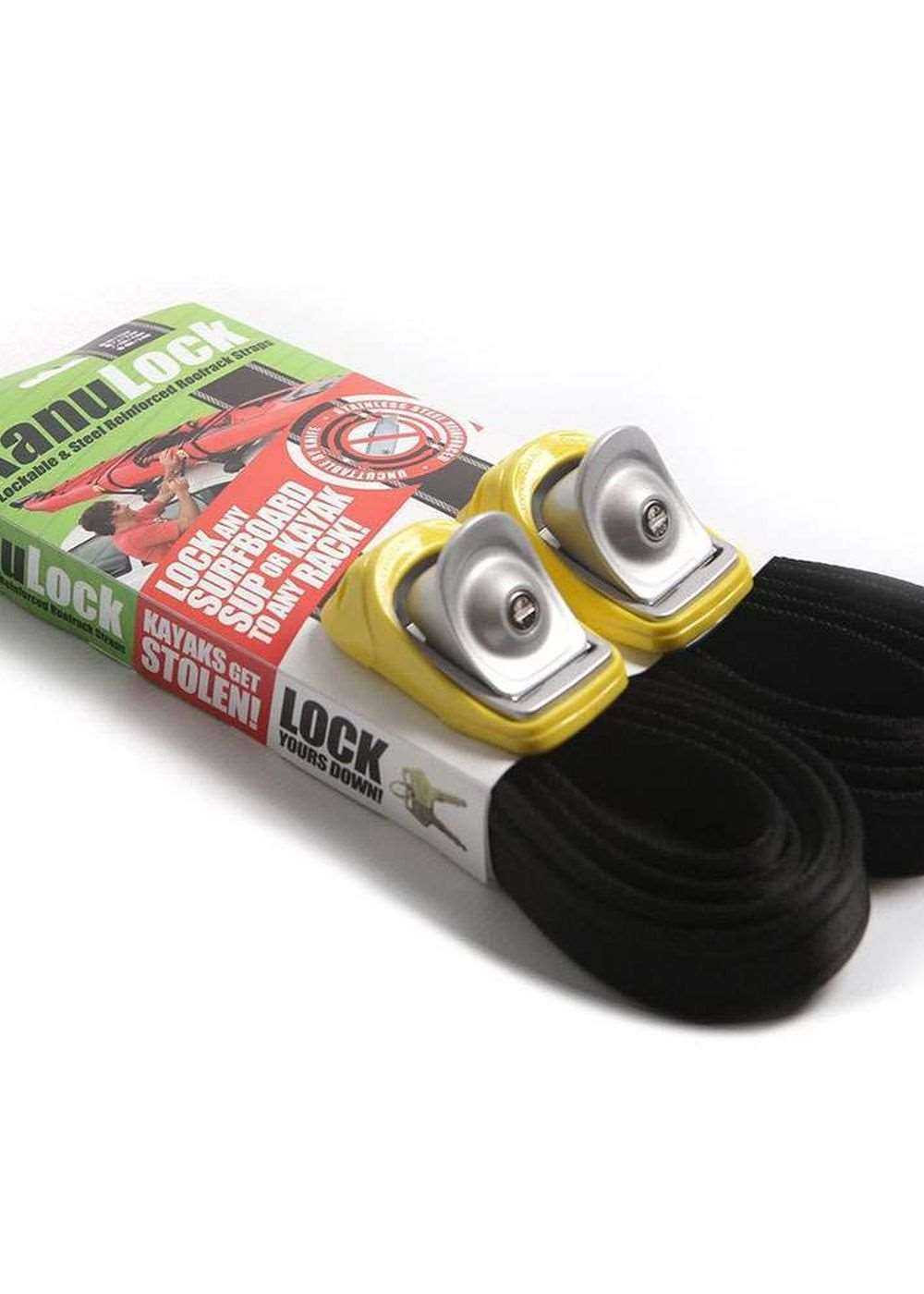 Kanu Lock Lockable Tie Down Straps 13ft 4.0 Metres | Kanu Lock | Roof Rack Straps - Northshore Newquay - Surf/Skate Shop