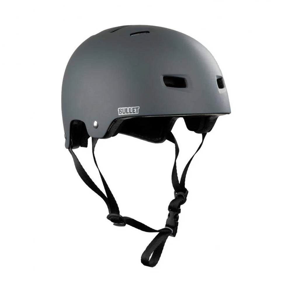Bullet x Santa Cruz Helmet Oval Dot Matte Charcoal Adult 54-57cm | Santa Cruz | - Northshore Newquay - Surf/Skate Shop