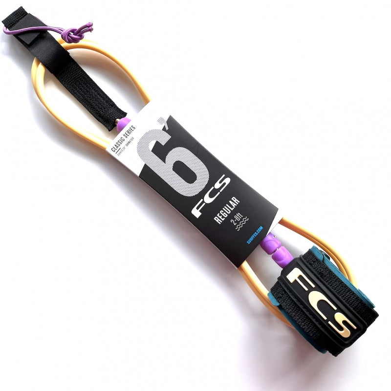 FCS 6ft Classic series regular leash Multi colour | FCS | - Northshore Newquay - Surf/Skate Shop