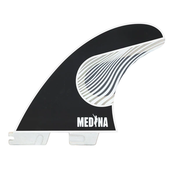 FCS II MEDINA TRI FIN SET ( Black / White ) | FCS | Surfboard Fins. - Northshore Newquay - Surf/Skate Shop