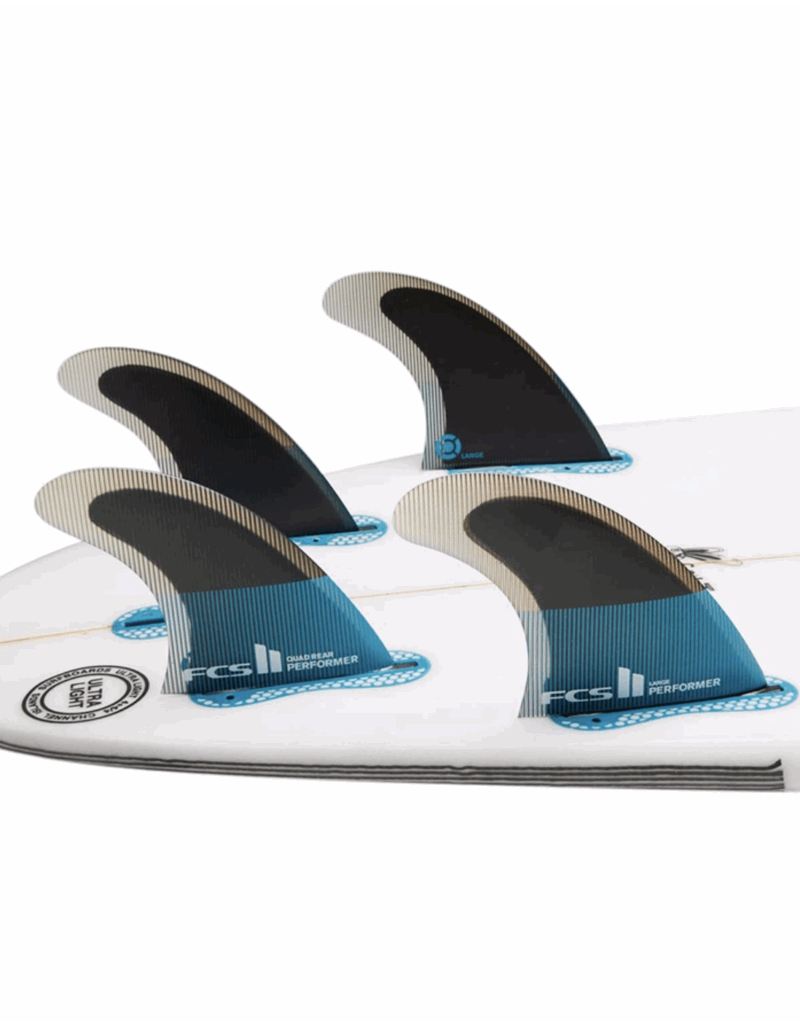 FCS II PERFORMER PC QUAD SURFBOARD FINS ( BLUE ) L | FCS | Quad Fins