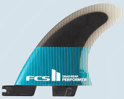 FCS II PERFORMER PC QUAD REAR SURFBOARD FINS ( BLUE ) L | FCS | Quad Fins