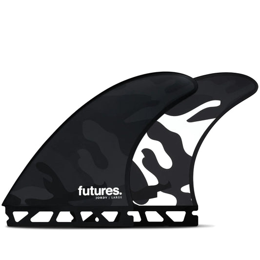 Jordy Signature Honeycomb Surfboard Fins Size Large Black Camo | Futures | Thruster