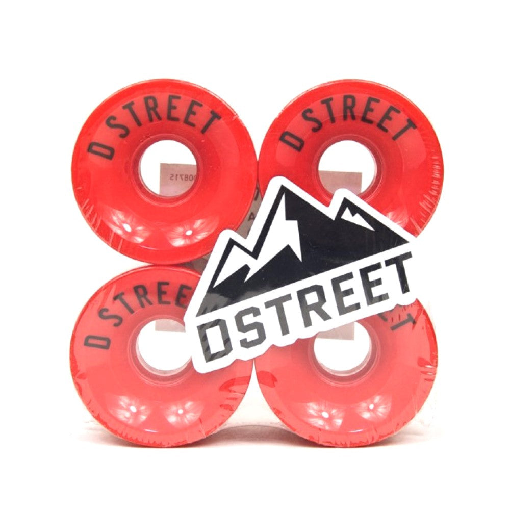 D Street 59 Cent Skateboard Wheels 78A Red 59mm