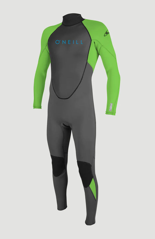 O’NEILL KIDS REACTOR-2 3/2MM BACK ZIP FULL WETSUIT ( Blk/Green) AGE 16 | O’neill | Summer Wetsuit
