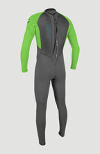 O’NEILL KIDS REACTOR-2 3/2MM BACK ZIP FULL WETSUIT ( Blk/Green) | O’neill | Summer Wetsuit - Northshore Newquay - Surf/Skate