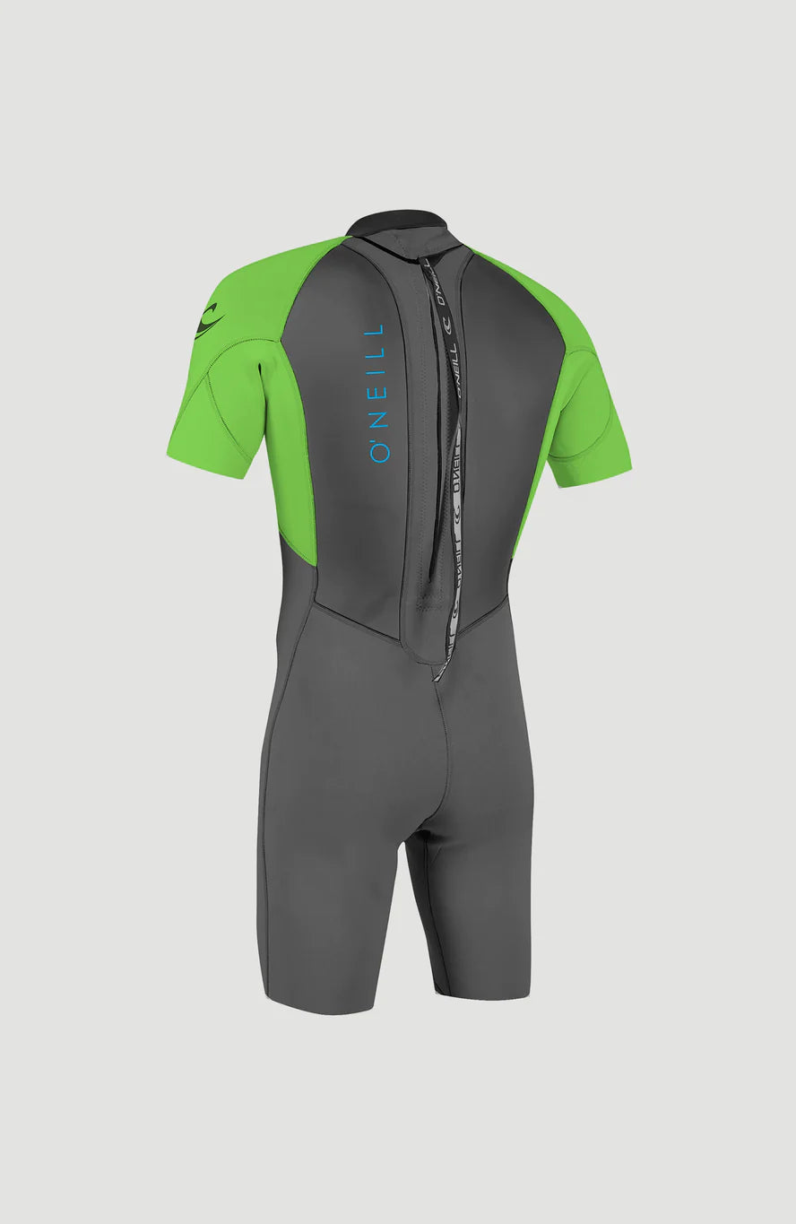 O’NEILL KIDS REACTOR 2MM BACK ZIP SHORTY WETSUIT (Graph/DayGlo) | O’neill | Summer Wetsuit