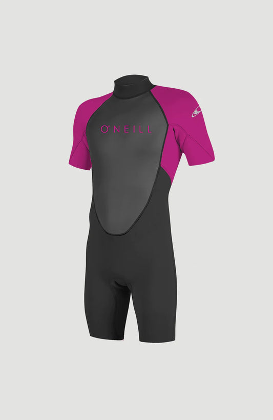 O’NEILL KIDS REACTOR 2MM BACK ZIP SHORTY WETSUIT ( Blk/Berry) | O’neill | Summer Wetsuit