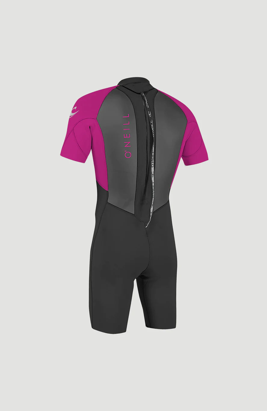 O’NEILL KIDS REACTOR 2MM BACK ZIP SHORTY WETSUIT ( Blk/Berry) | O’neill | Summer Wetsuit