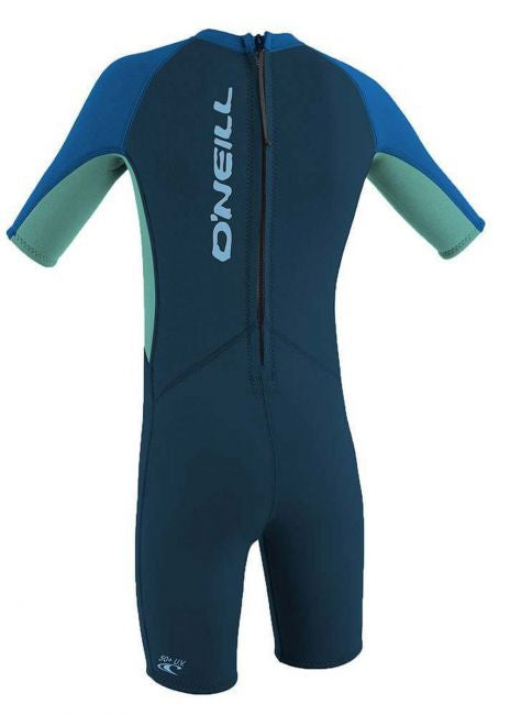 O’NEILL TODDLER REACTOR 2MM BACK ZIP SHORTY WETSUIT (Slate/Aqua) | O’neill | Summer Wetsuit