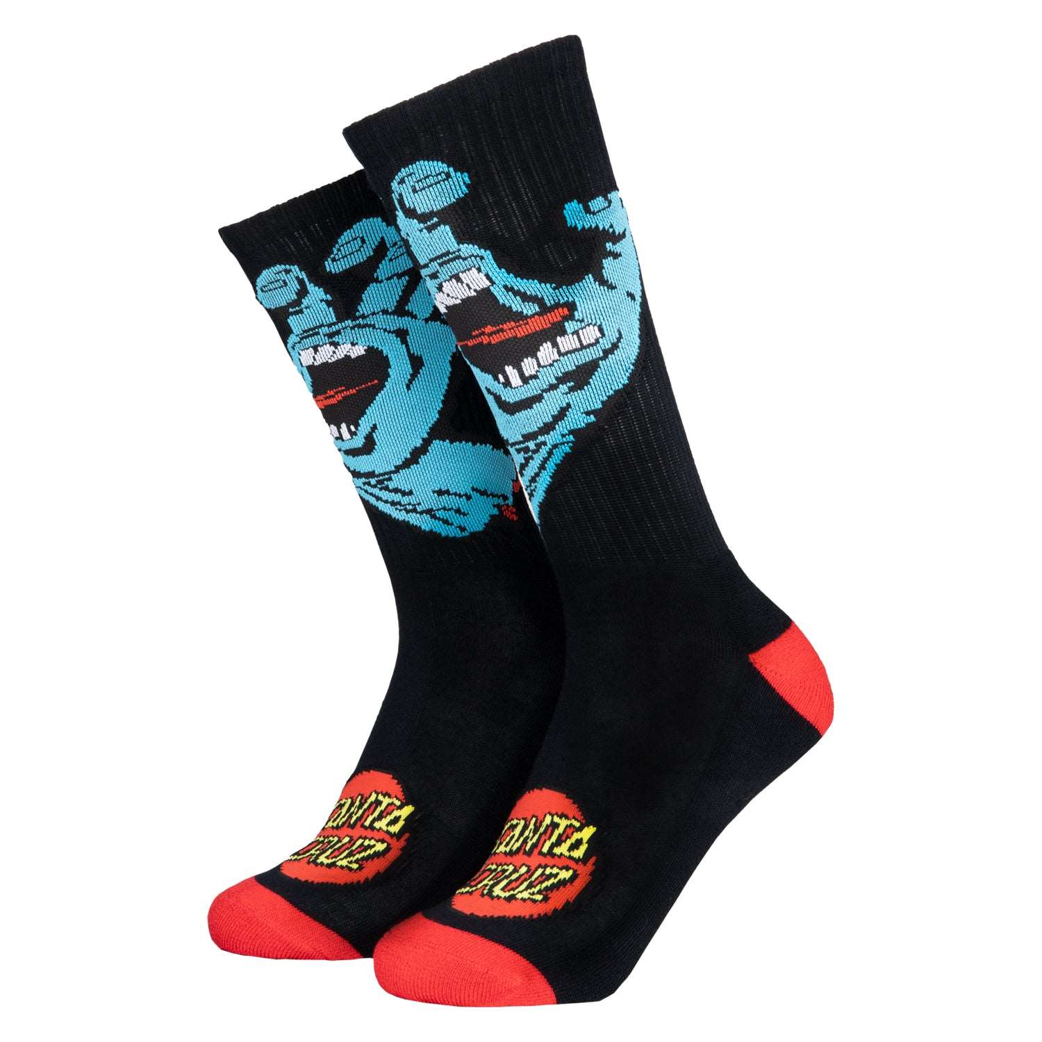Santa Cruz Screaming Hand Sock Black | Santa Cruz | Sports socks