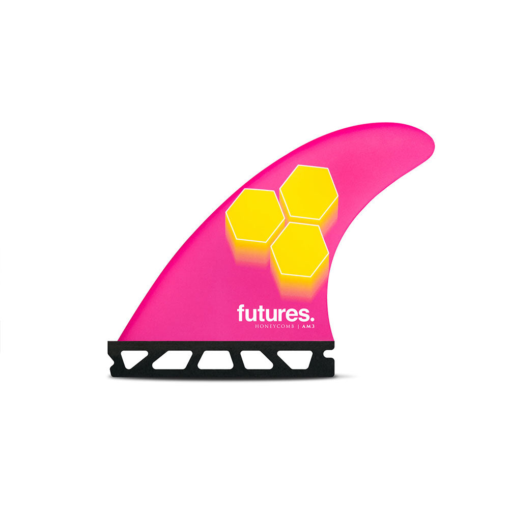 Futures AM Al Merrick Honeycomb Surfboard Fins AM3 Small Pink | Futures | Surfboard Fins. - Northshore Newquay - Surf/Skate Shop