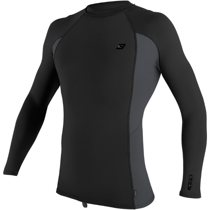 O'NEILL Mens Premium Skins Long Sleeve Rash Vest - black/graphite | O’neill |