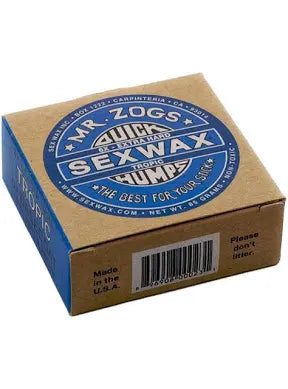 Sex Wax Quick Humps Blue Tropic | Mr. Zoggs | Surf Board Wax - Northshore Newquay - Surf/Skate Shop