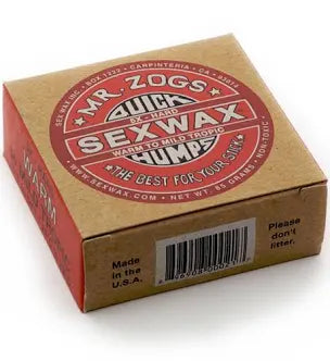 Sex Wax Quick Humps Red Warm To Mild Tropic | Mr. Zoggs | Surf Board Wax - Northshore Newquay - Surf/Skate Shop