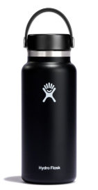 Hydro Flask 32 OZ Wide Mouth 2.O Flex Cap(BLK) Black | Hydro Flask | Water Bottle - Northshore Newquay - Surf/Skate Shop