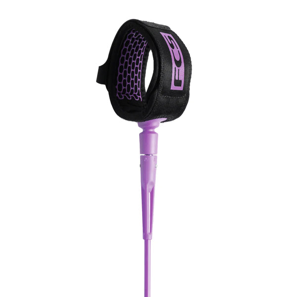 FCS essential comp 6ft leash Purple Zappo Black | FCS | Surfboard Leash - Northshore Newquay - Surf/Skate Shop