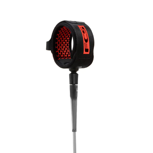 FCS ESSENTIAL 5’ COMP SURFBOARD LEASH Flame Red | FCS | Comp leash - Northshore Newquay - Surf/Skate Shop