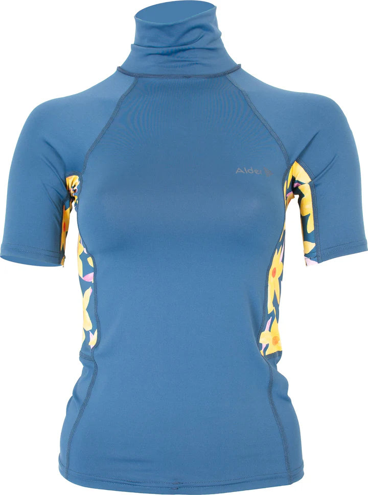 Cruz Women's Short Sleeve Rash Vest - Daffodil | Alder | - Northshore Newquay - Surf/Skate Shop