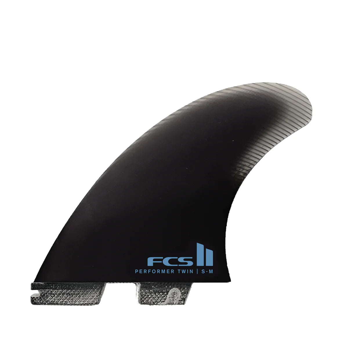 FCS II Perfomer Twin +1 Fin Set Black Grey | FCS | Twin Fins - Northshore Newquay - Surf/Skate Shop