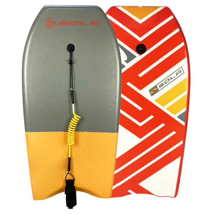 Sola Revolver 45” Bodyboard Grey Orange | Sola | Bodyboard - Northshore Newquay - Surf/Skate Shop